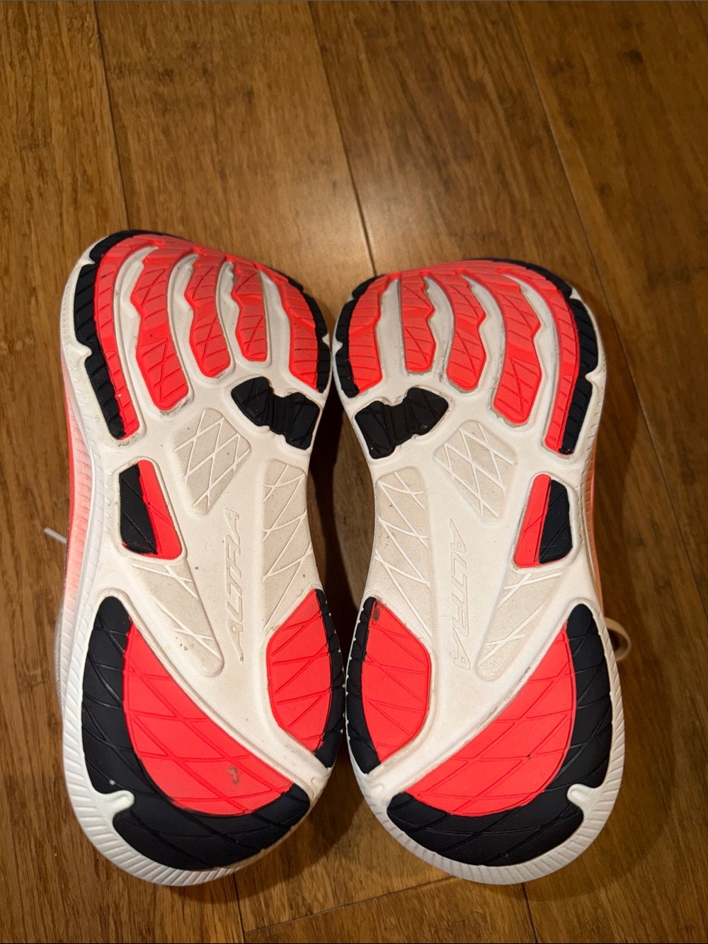 Altra White Running Shoes with Coral Trim - Picture 7 of 7